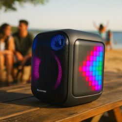 Głośnik Blaupunkt PB 6 Led Party Box Karaoke 1 x Mikrofon Bezp. Bluetooth
