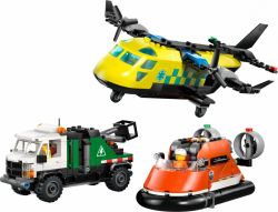 LEGO City 60505 Zestaw Z Samolotem, Ciężarówką Serwisową I Poduszkowcem