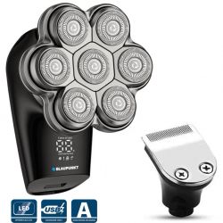Golarka Męska Do Głowy Blaupunkt MSH 601 2w1 Aku-Sieć (LED, USB-C, Golarka Głowicowa x7 i Trymer)