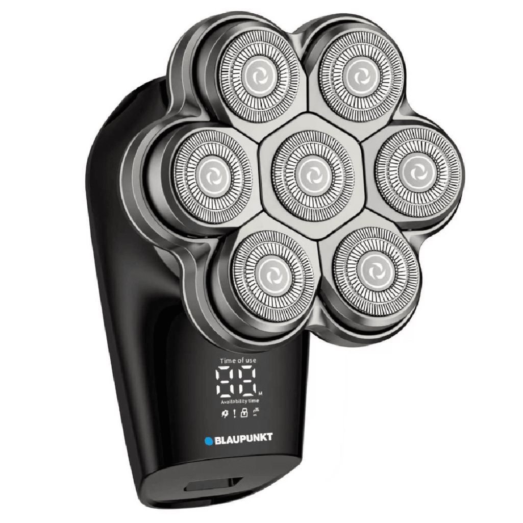 Golarka Męska Do Głowy Blaupunkt MSH 601 2w1 Aku-Sieć (LED, USB-C, Golarka Głowicowa x7 i Trymer)