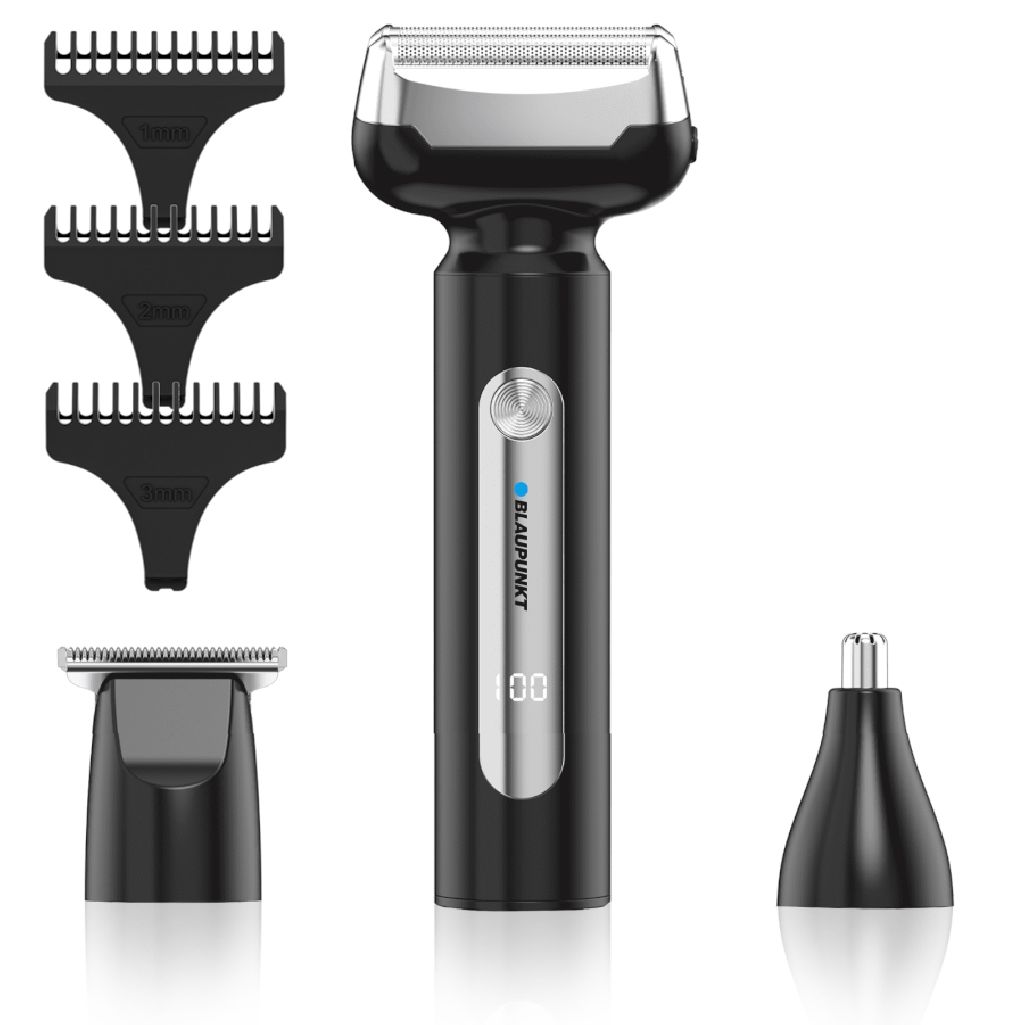 Golarka Męska Blaupunkt MST 501 3w1 Aku-Sieć (LCD, USB-C, Golarka Siatowa, 2 x Trymer)