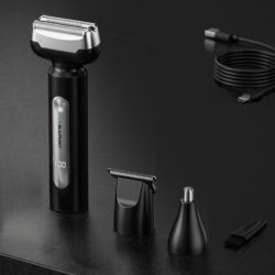 Golarka Męska Blaupunkt MST 501 3w1 Aku-Sieć (LCD, USB-C, Golarka Siatowa, 2 x Trymer)