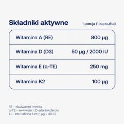 Olicaps ADEK Formeds Zestaw Czterech Witamin (A + D + E + K) Odporność 60 szt