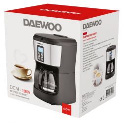 Ekspres Przelewowy Z Młynkiem Daewoo DCM-1880N Czarny (LCD, Timer)