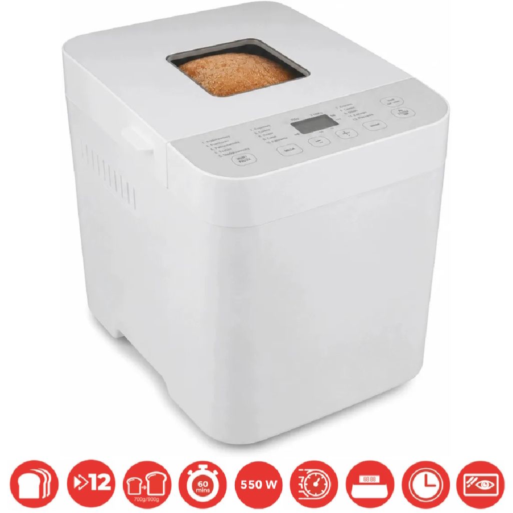 Wypiekacz Do Chleba Daewoo DBM-4000 (550W, 900G, LCD, TIMER, 12 Programów)