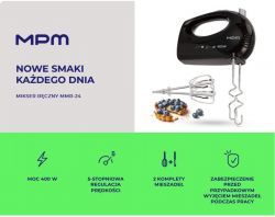 Mikser Ręczny MPM MMR 24 Czarny 250W