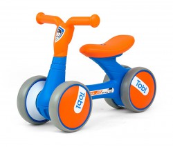 Milly Mally Tobi jeździk rowerek 4 koła blue orange