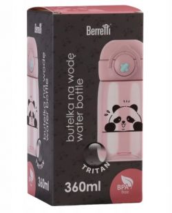 Butelka Dziecięca Panda Na Wodę 360 ml BR-0237 Różowa