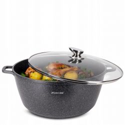 Garnek Kamille 4484 Czarny 22 L Marmurkowy