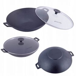 Patelnia Kamille WOK 4814 Żeliwny 30 cm