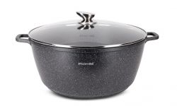 Garnek Kamille 4482 Czarny Marmurkowy 13.5 L