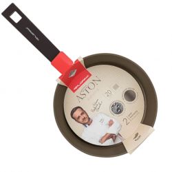 Patelnia Aston Florina 20 cm IND. by Mateusz Gessler (Szampan, Powłoka Non-Stick, Uchwyt Czarny)