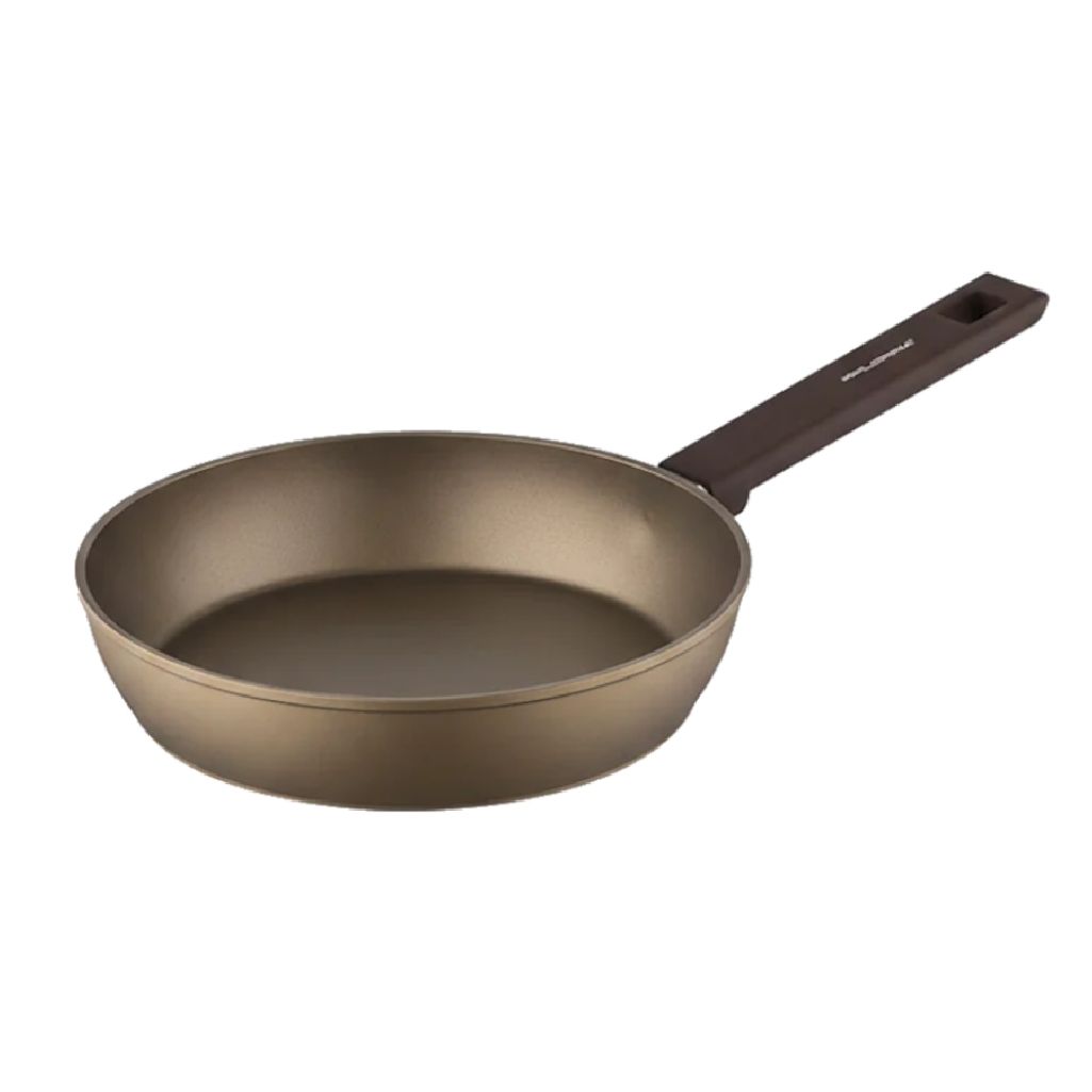 Patelnia Aston Florina 24 cm IND. by Mateusz Gessler (Szampan, Powłoka Non-Stick, Uchwyt Czarny)