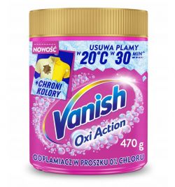 Vanish Oxi Action Pink Odplamiacz Do Tkanin Kolorowych i Białych 470 g
