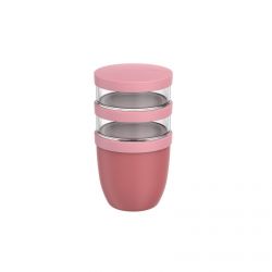 Lunchpot Ellipse Mepal 500+200+200 ml Vivid Mauve Róż