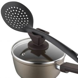 Rondel Aston 16 cm Florina 1,0L. Z Pokrywką, IND. by Mateusz Gessler (Szampan, Powłoka Non-Stick, Uchwyt Czarny)