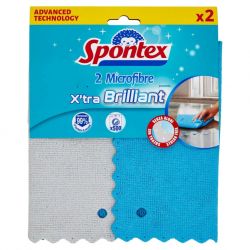 Ściereczka Mictrofibre Uniwersalna X'tra Brilliant Spontex 2 szt Szkło INOX  (19700086)