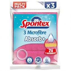 Ściereczka Gąbczasta Uniwersalna Mictrofibre Absorb+ 3 Szt Spontex