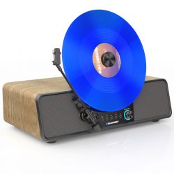 Gramofon Wertykalny Blaupunkt VT-200BT Varsovia Drewno (7” i 12”, 2 × 10 W RMS, BT-IN, BT-OUT, RCA-OUT)