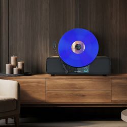 Gramofon Wertykalny Blaupunkt VT-200BT Varsovia Drewno (7” i 12”, 2 × 10 W RMS, BT-IN, BT-OUT, RCA-OUT)