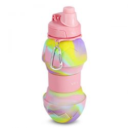 Bidon Silikonowy Składany Nils NC4102 Różowy 700 ml