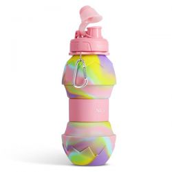 Bidon Silikonowy Składany Nils NC4102 Różowy 700 ml