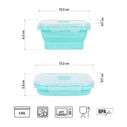 Pojemnik Lunchbox Składany Nils NC4105 Miętowy 355 ml