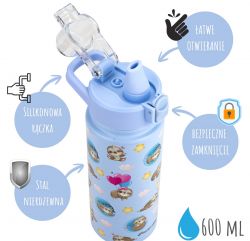 Butelka Termiczna Kamille 2164 Niebieska 600 ml