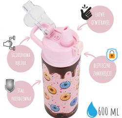 Butelka Termiczna Kamille 2164 Różowa 600 ml
