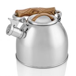 Czajnik Nieelektryczny Florina Joe 2.5 L Z Gwizdkiem, IND. (Inox, Uchwyt Drewno)