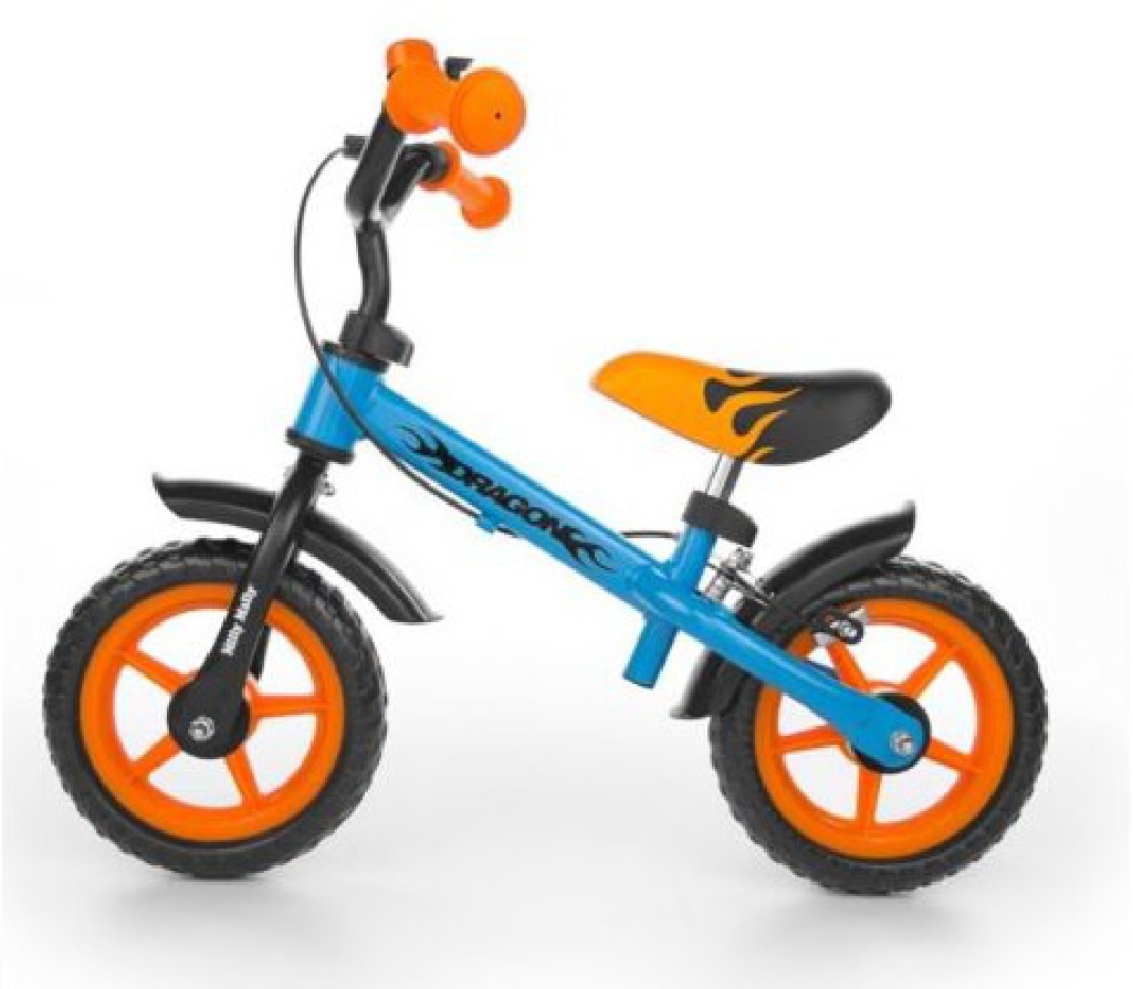 Milly Mally Dragon rowerek biegowy + hamulec blue-orange