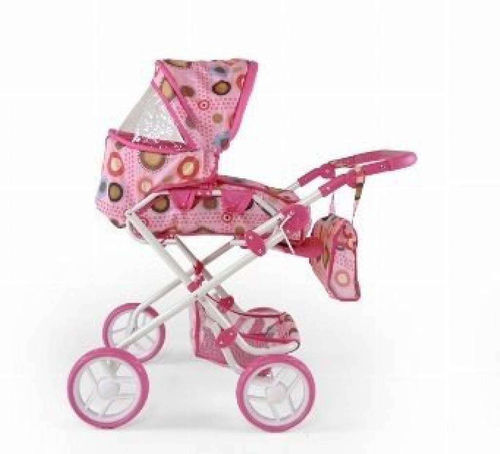 Milly Mally wózek dla lalek Paulina pink/brown