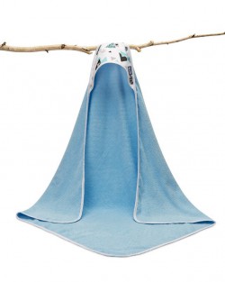 SENSILLO Ręcznik okrycie kąpielowe 100x100 cm Niebieski