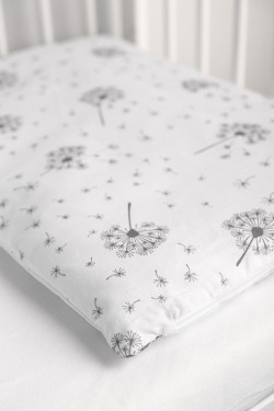 SENSILLO Pościel dziecięca do łóżeczka komplet 100x135 cm dmuchawce białe