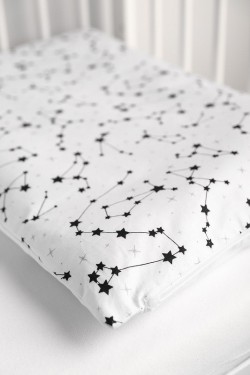 Pościel dziecięca do łóżeczka SENSILLO 100x135cm gwiazdozbiór biały