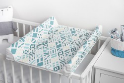 SENSILLO Przewijak na łóżeczko usztywniany 70 cm Patterns - Romby platyna