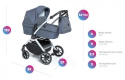 Wózek uniwersalny 2w1 Baby Design Smooth 07 Gray