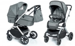 Wózek uniwersalny 2w1 Baby Design Smooth 07 Gray