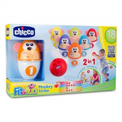 Chicco Kręgle dla dzieci edukacyjne małpki klocki