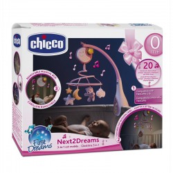 Chicco Next2Dreams karuzela lampka pozytywka różowa
