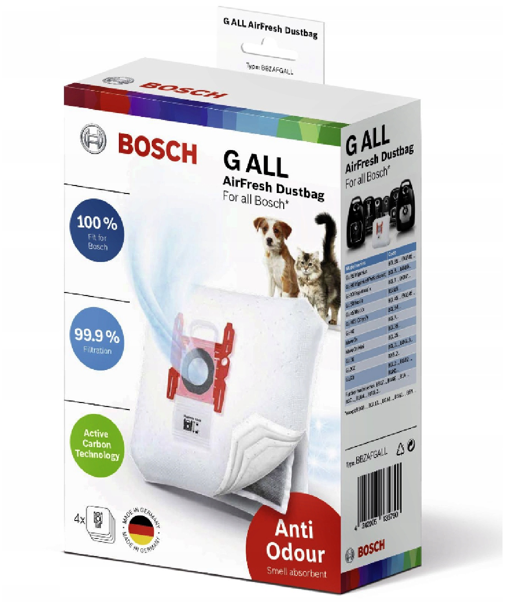 Bosch BBZAFGALL worki do odkurzaczy antyzapachowe 4 szt.