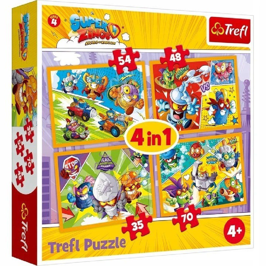 Trefl puzzle 4w1 Super Zings 34343
