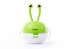 Baby Monsters BMBP-8602G zestaw obiadowy + silikonowe sztućce zielony