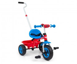 Milly Mally Turbo rowerek trójkołowy + pchacz  Cool red