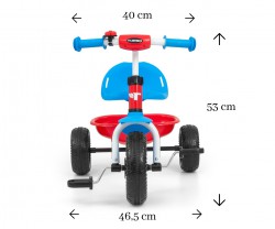Milly Mally Turbo rowerek trójkołowy + pchacz  Cool red