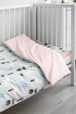SENSILLO Pościel dziecięca do łóżeczka komplet 100x135 cm Jelonki
