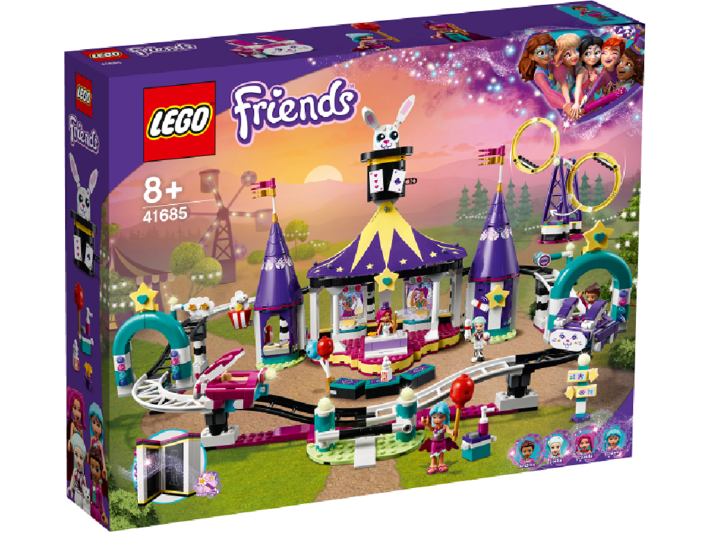 LEGO Friends Magiczne wesołe miasteczko z kolejką górksą 41685