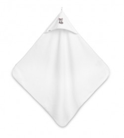 SENSILLO Ręcznik okrycie kąpielowe 100x100 cm Wilk biały