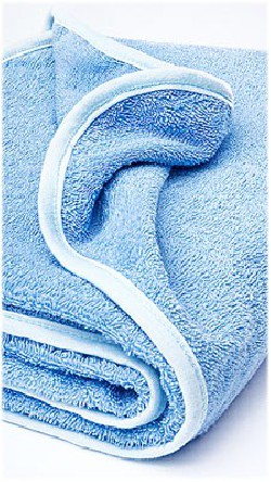 SENSILLO Ręcznik okrycie kąpielowe 100x100 cm Hipopotam blue