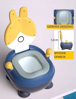 Nocnik Toaleta interaktywny  króliczek yellow blue